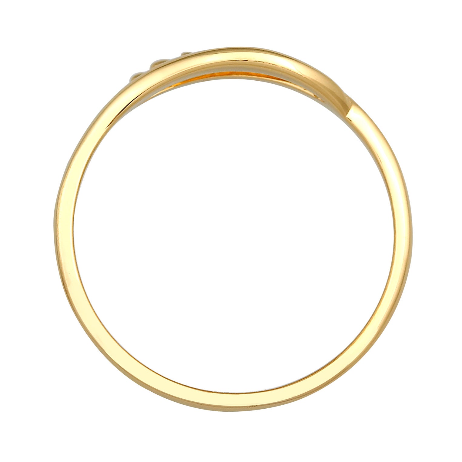 Gold - Elli DIAMONDS | Ring Geschwungen | Diamant (0.045 ct ) | 585er Gelbgold