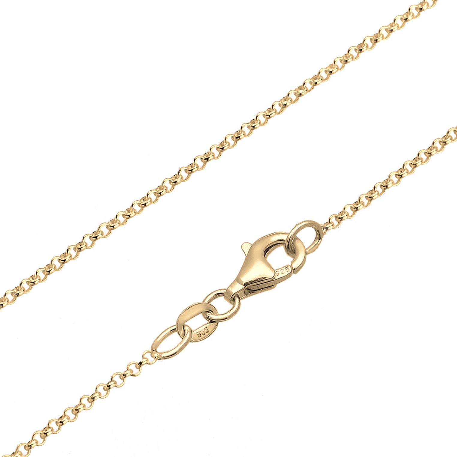 Gold - Elli | Halskette Solitär | Citrin (Gelb) | 925er Sterling Silber Vergoldet