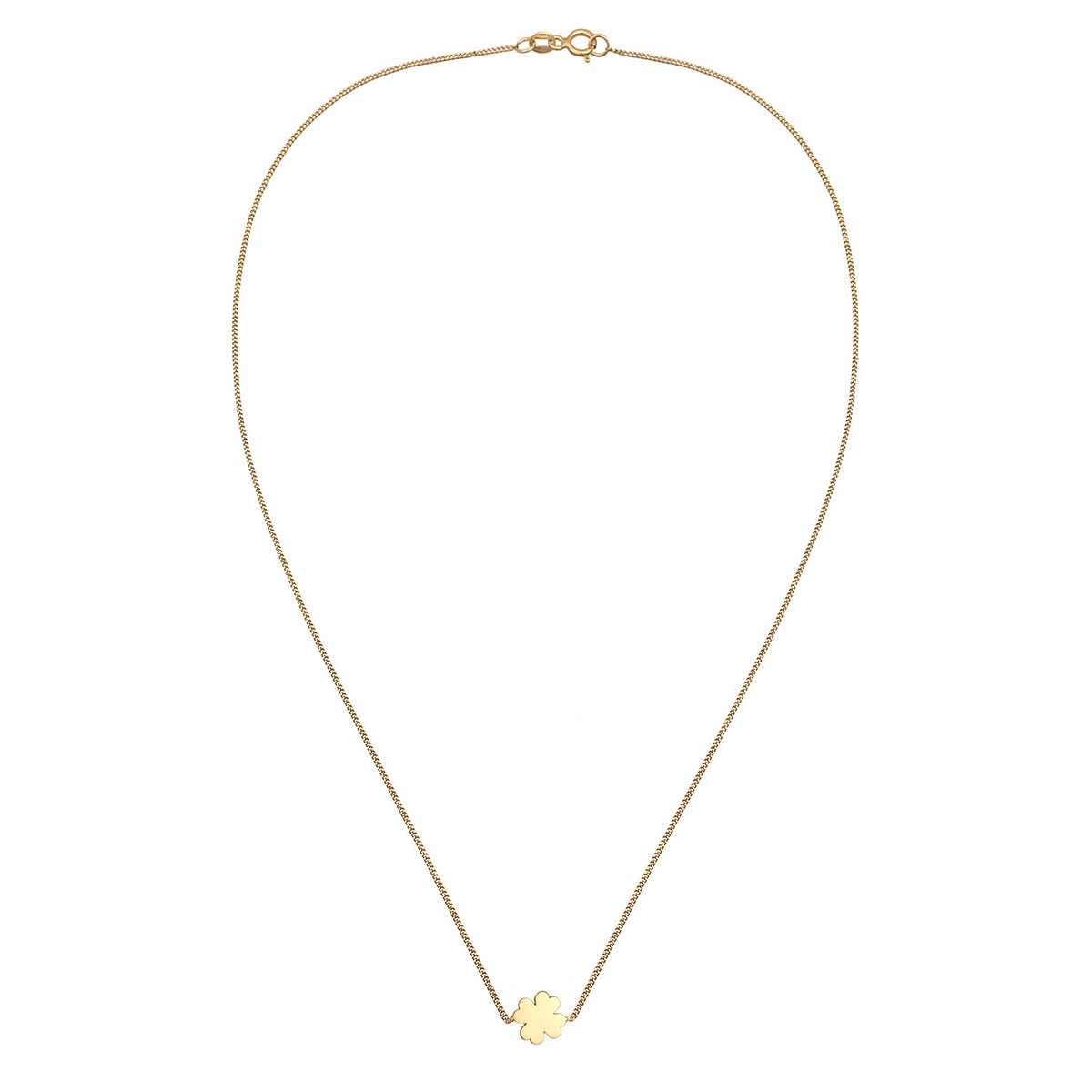 Gold - Elli PREMIUM | Halskette Kleeblatt | 585er Gelbgold