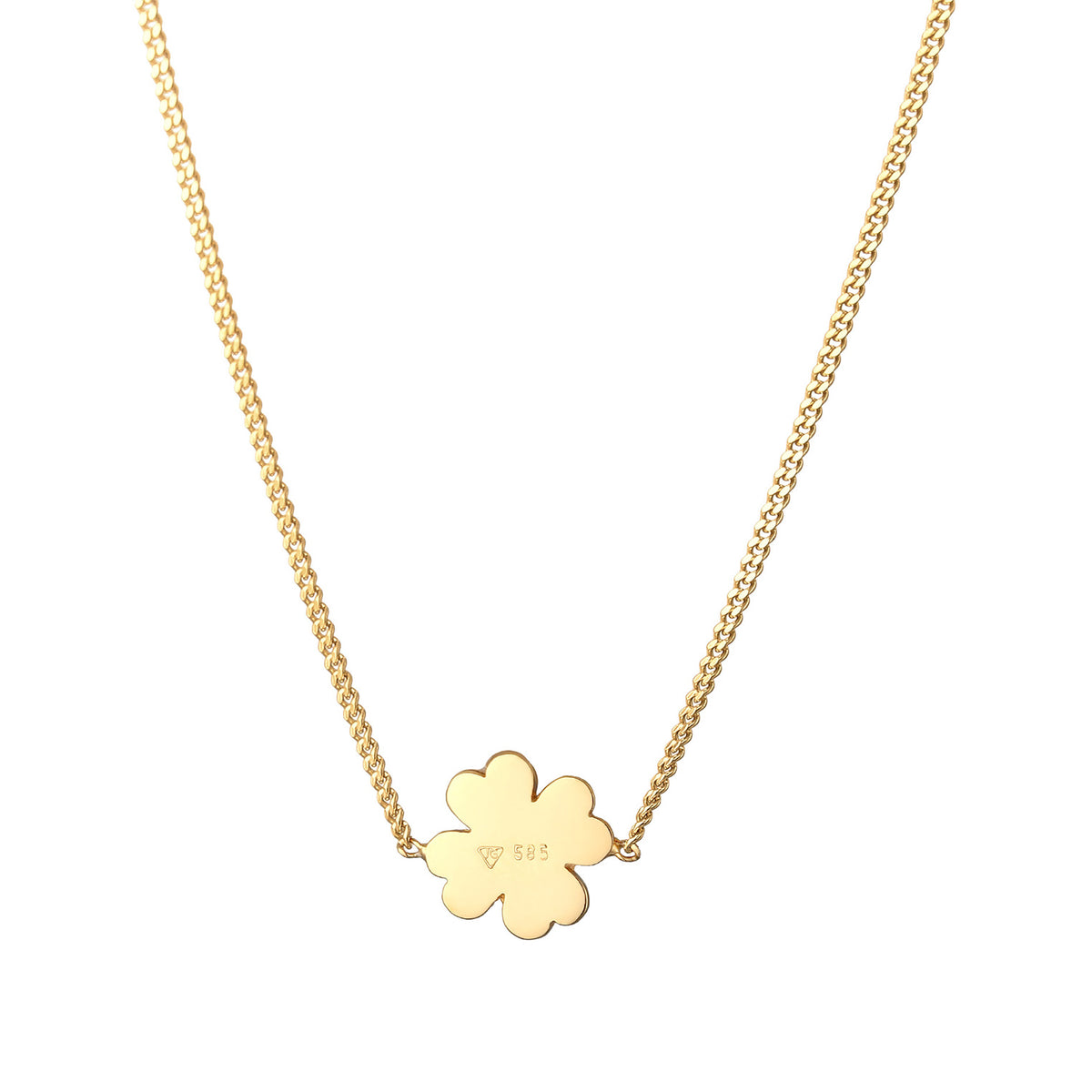 Gold - Elli PREMIUM | Halskette Kleeblatt | 585er Gelbgold