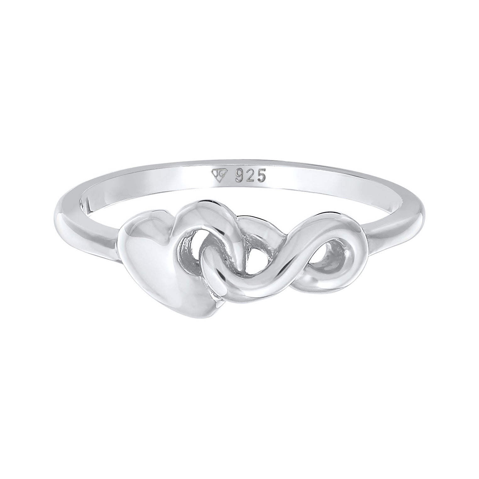Silber - Elli | Ring Herz Infinity | 925er Sterling Silber