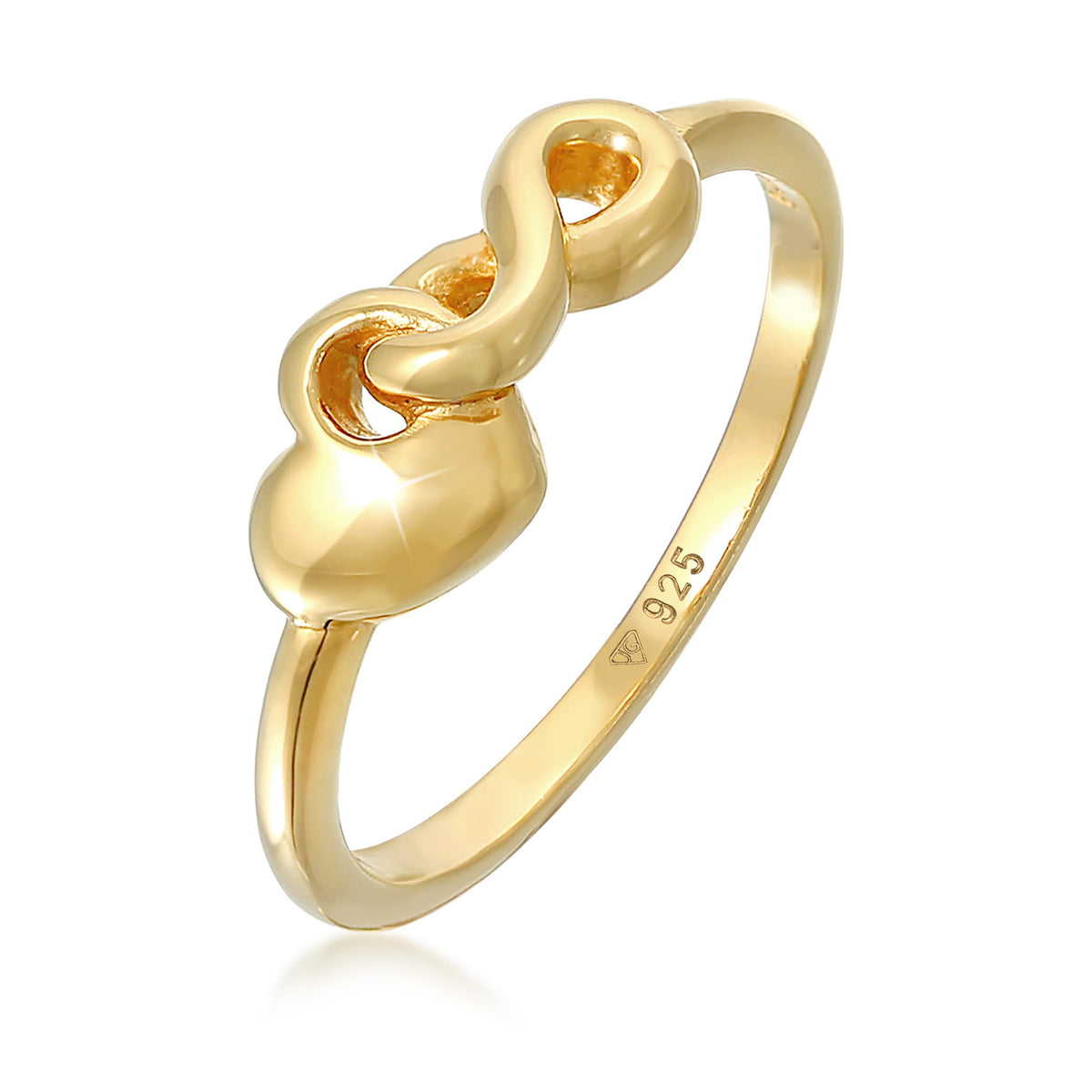 Gold - Elli | Ring Herz Infinity | 925er Sterling Silber