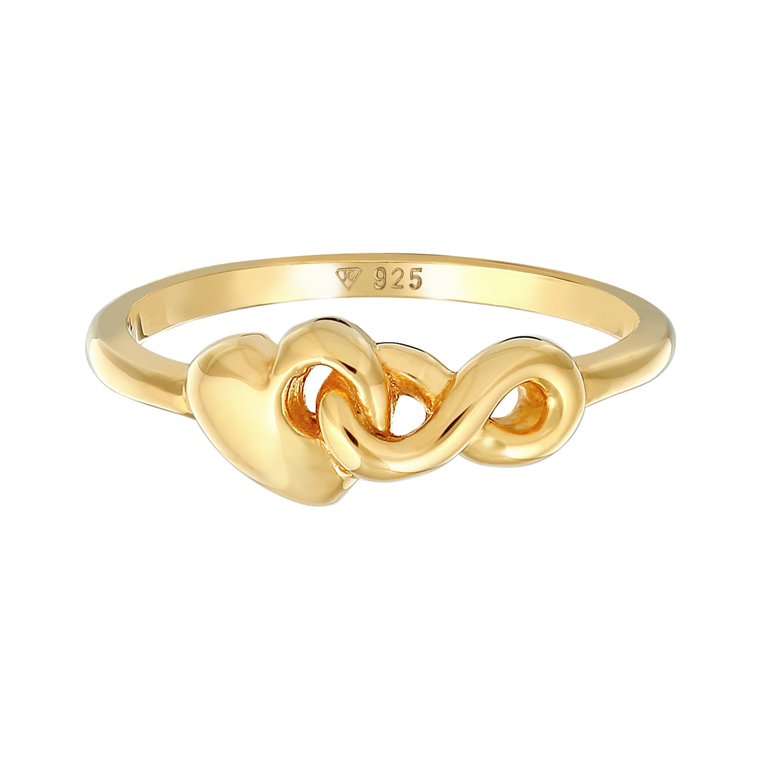 Gold - Elli | Ring Herz Infinity | 925er Sterling Silber