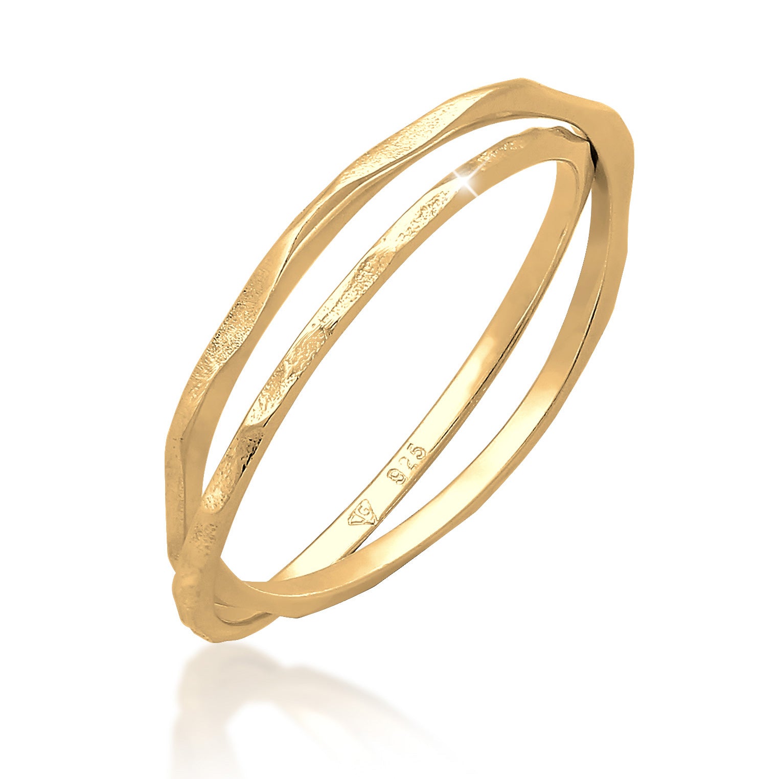 Gold - Elli | Wickelring Vintage | 925er Sterling Silber