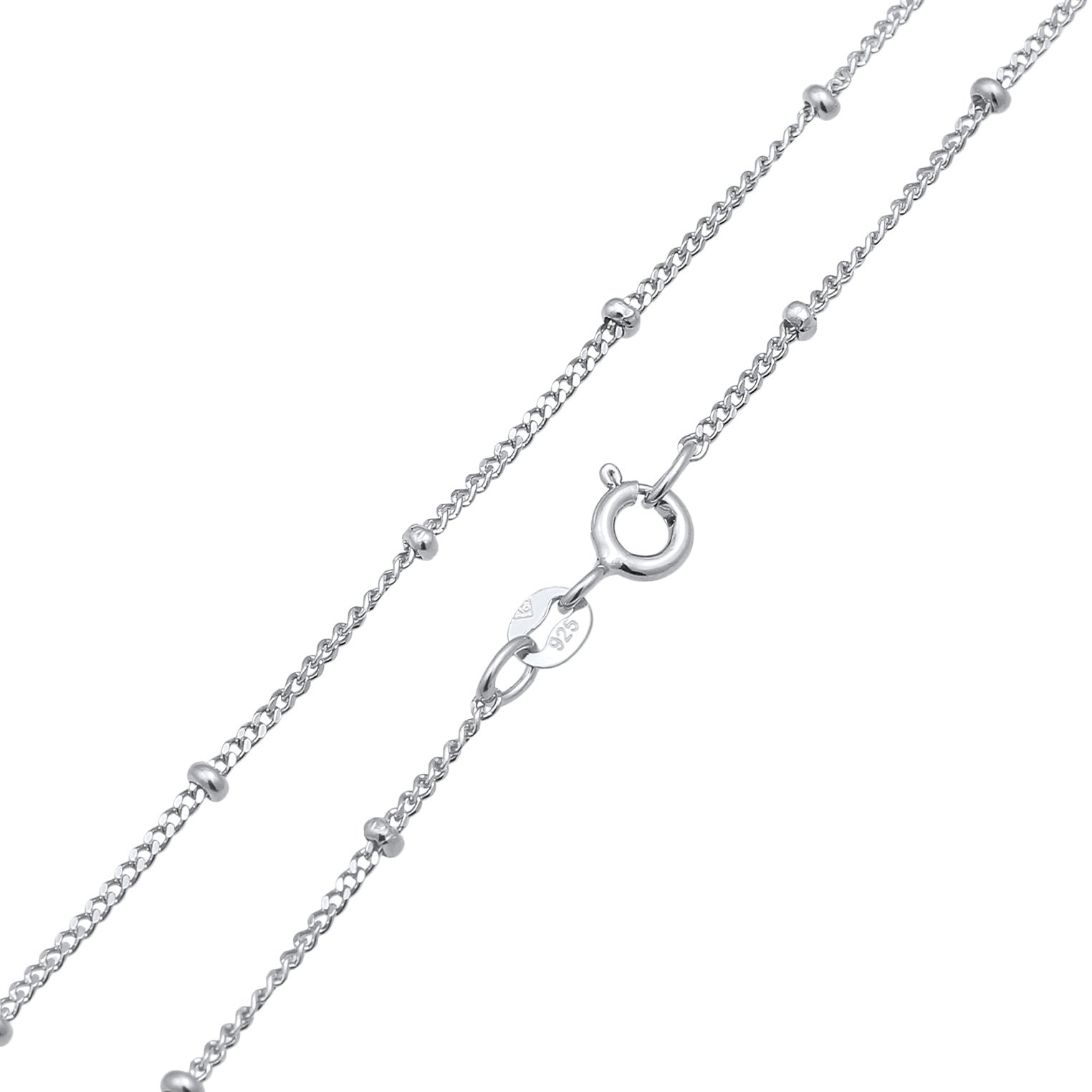 Silber - Elli | Halskette Tropfen Vintage | Mondstein (Weiß) | 925er Sterling Silber