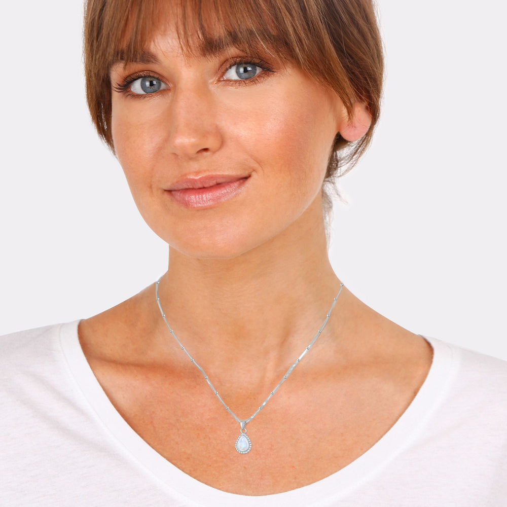 Necklace Drop Vintage | Moonstone (White)