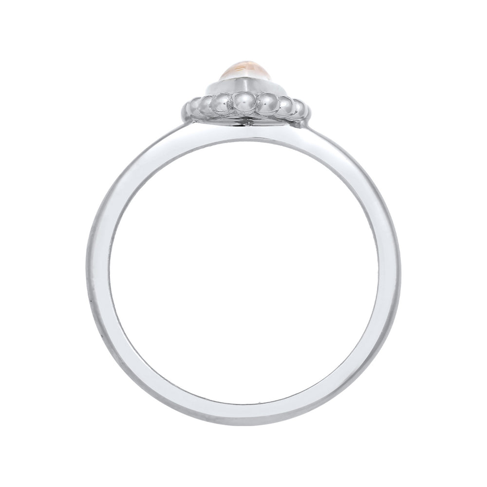 Drop Solitaire Ring | Moonstone (White)