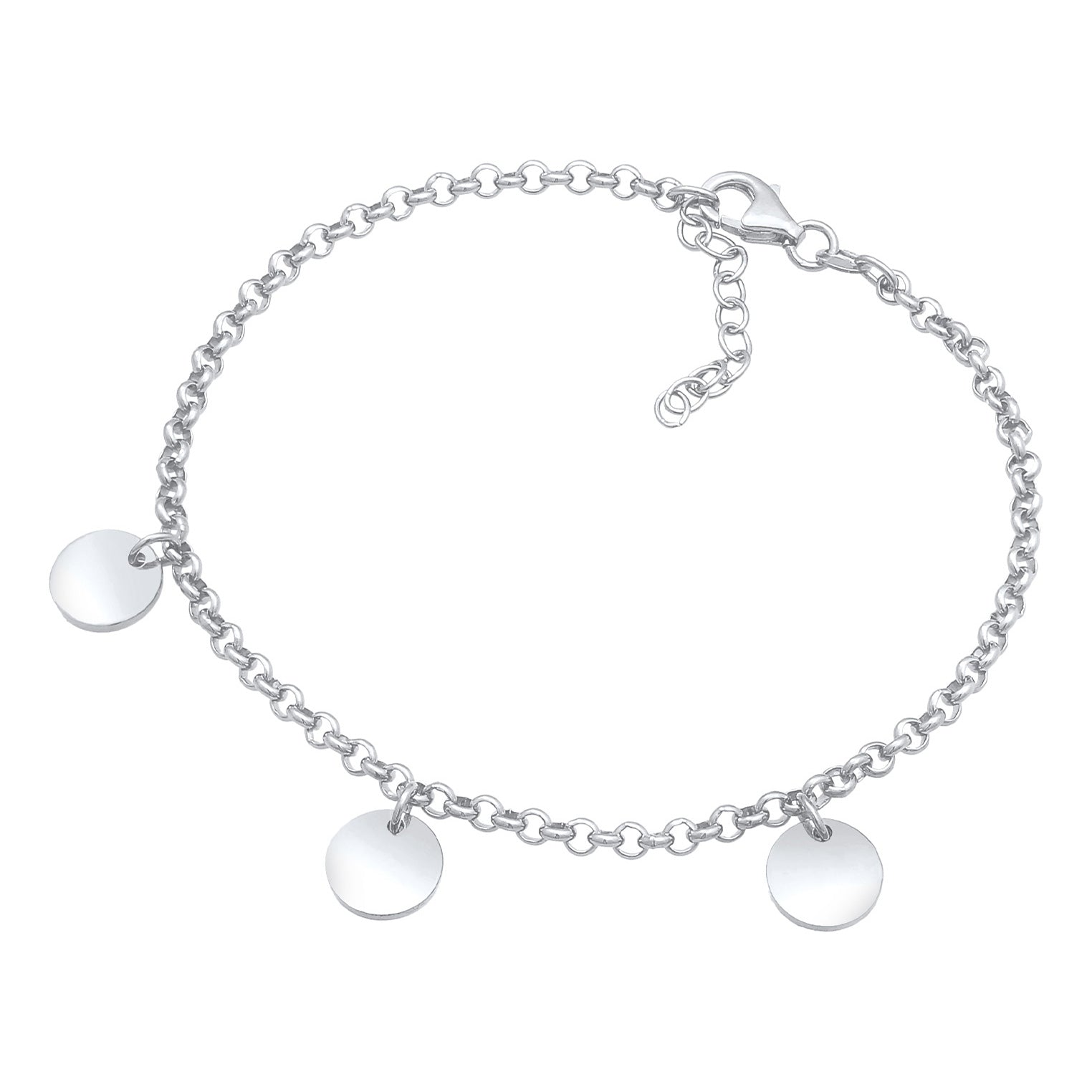 Silber - Elli | Armband Plättchen | 925er Sterling Silber