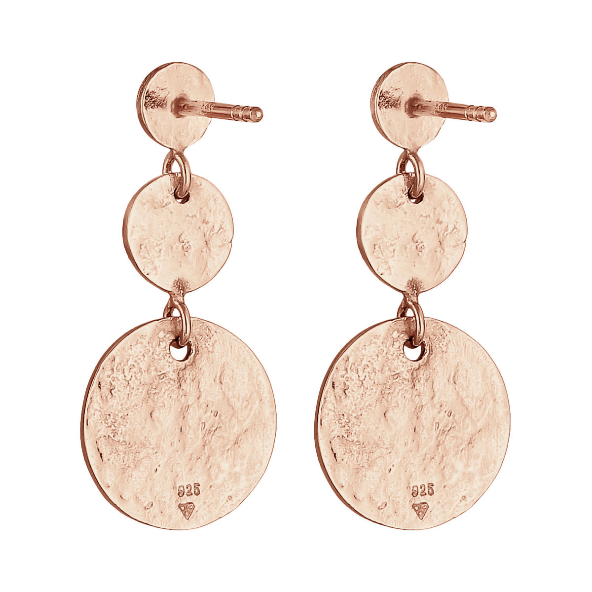 Roségold - Elli | Ohrstecker Geo | 925 Sterling Silber Rosévergoldet