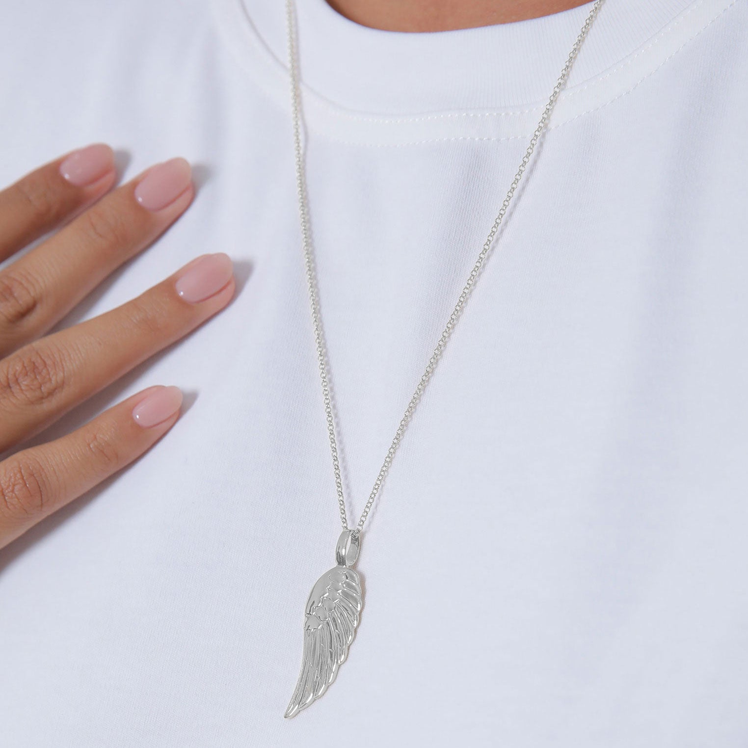 Silber - Elli | Halskette Flügel | 925er Sterling Silber