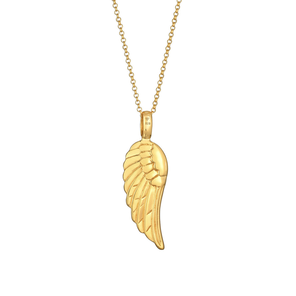 Gold - Elli | Halskette Flügel | 925er Sterling Silber