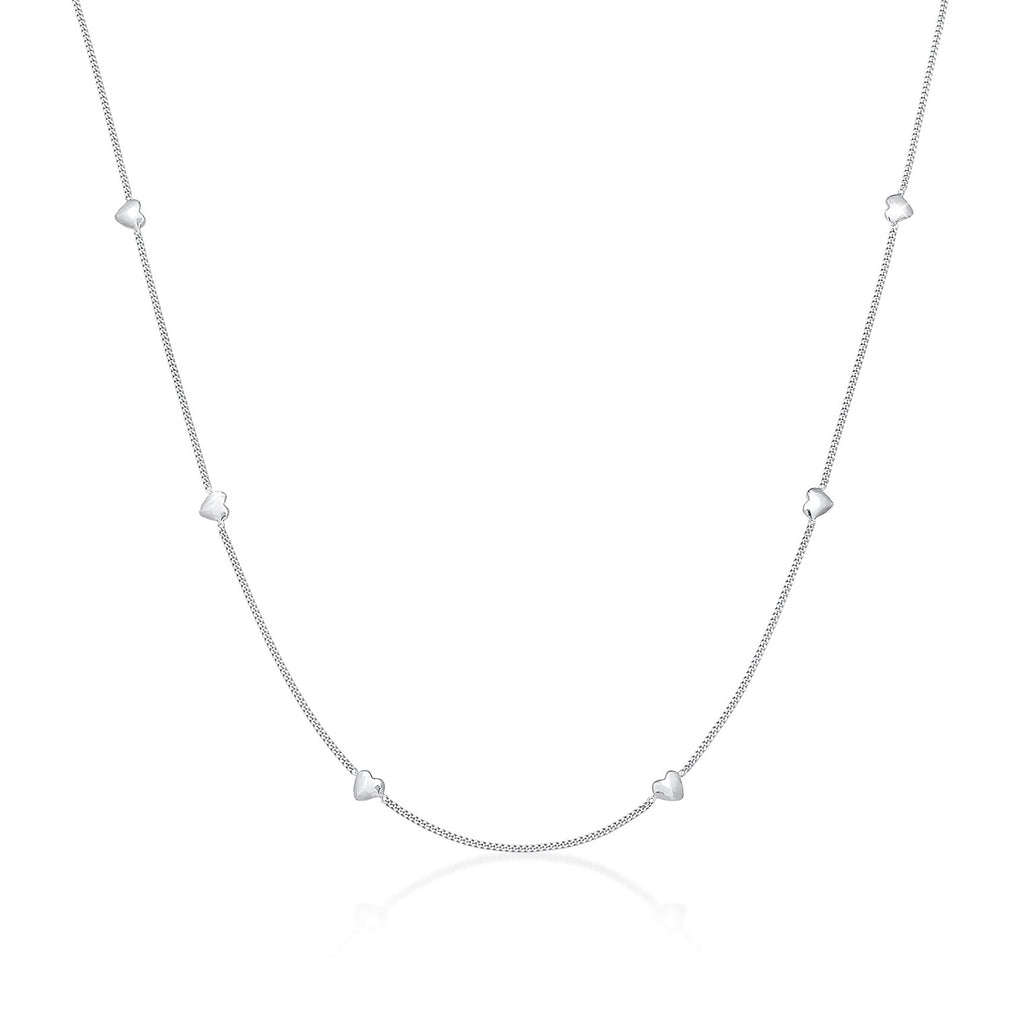 Silber - Elli | Halskette Herz | 925er Sterling Silber vergoldet