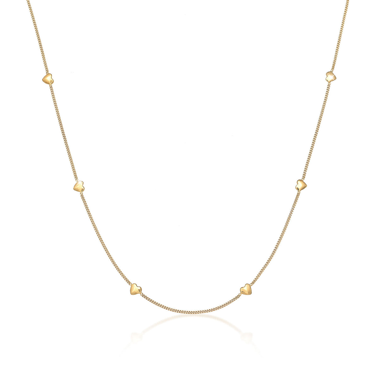 Gold - Elli | Halskette Herz | 925er Sterling Silber vergoldet