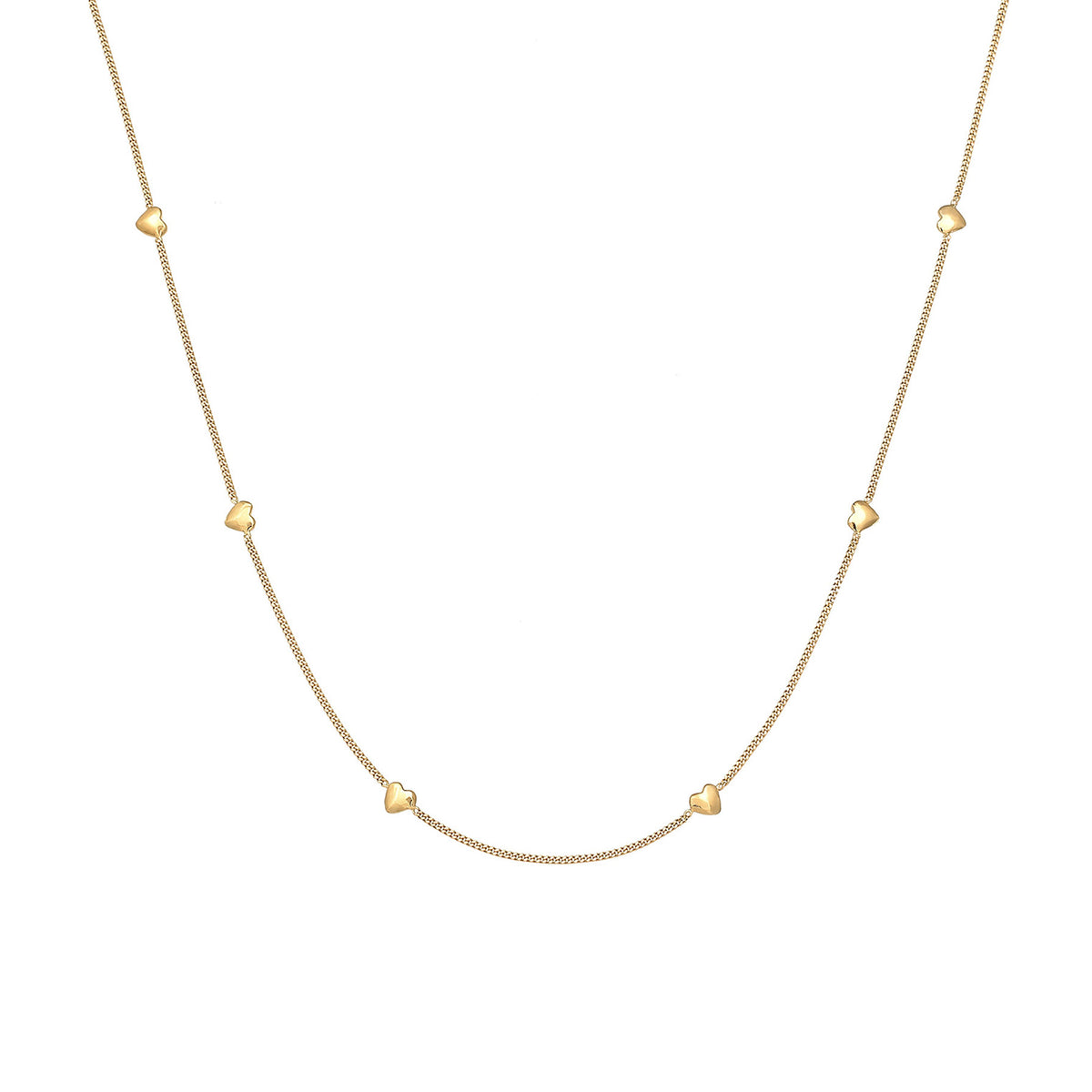 Gold - Elli | Halskette Herz | 925er Sterling Silber vergoldet