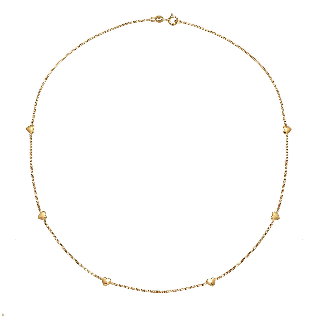 Gold - Elli | Halskette Herz | 925er Sterling Silber vergoldet