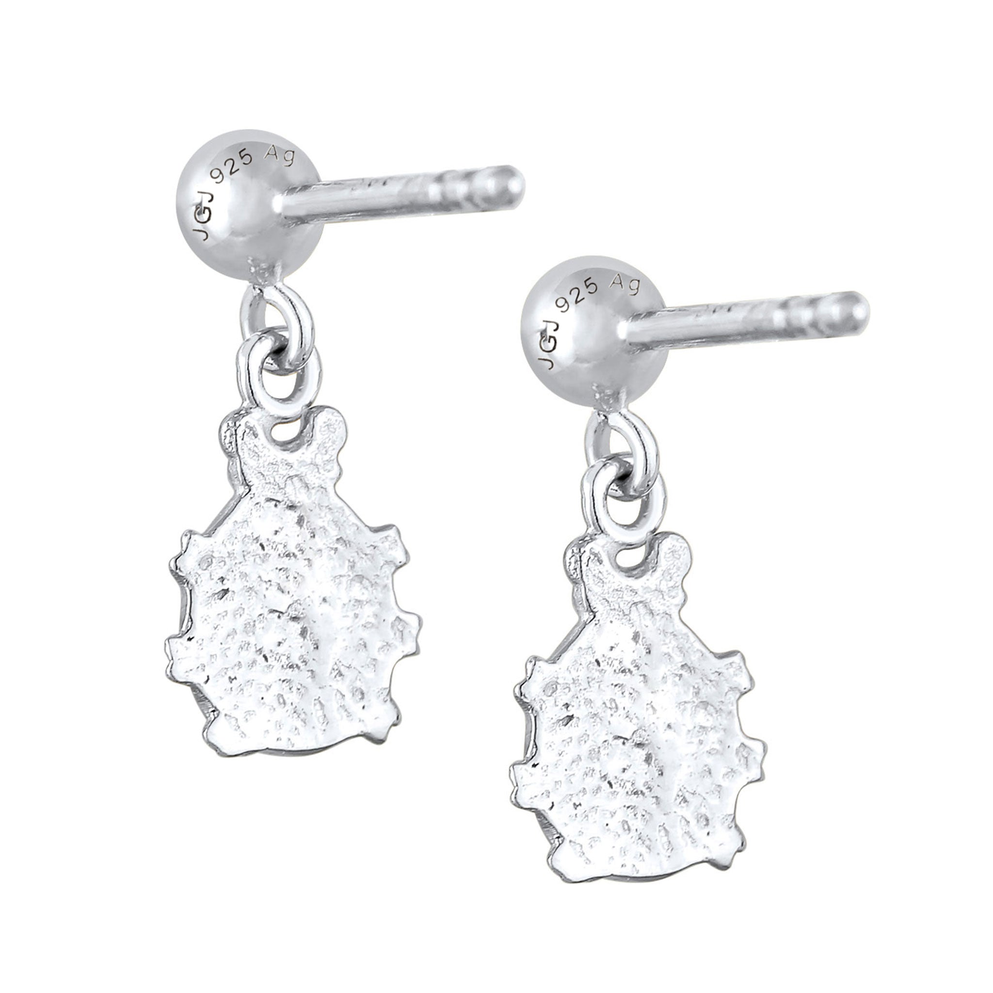 Silber - Elli | Ohrhänger Marienkäfer | Kristall (Weiß) | 925er Sterling Silber