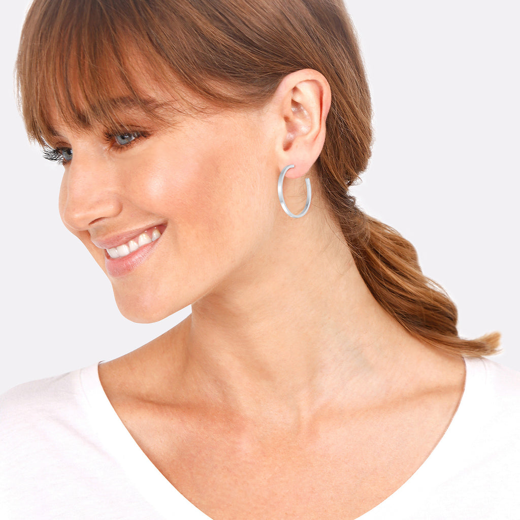 Silber - Elli | Creolen Basic | 925er Sterling Silber