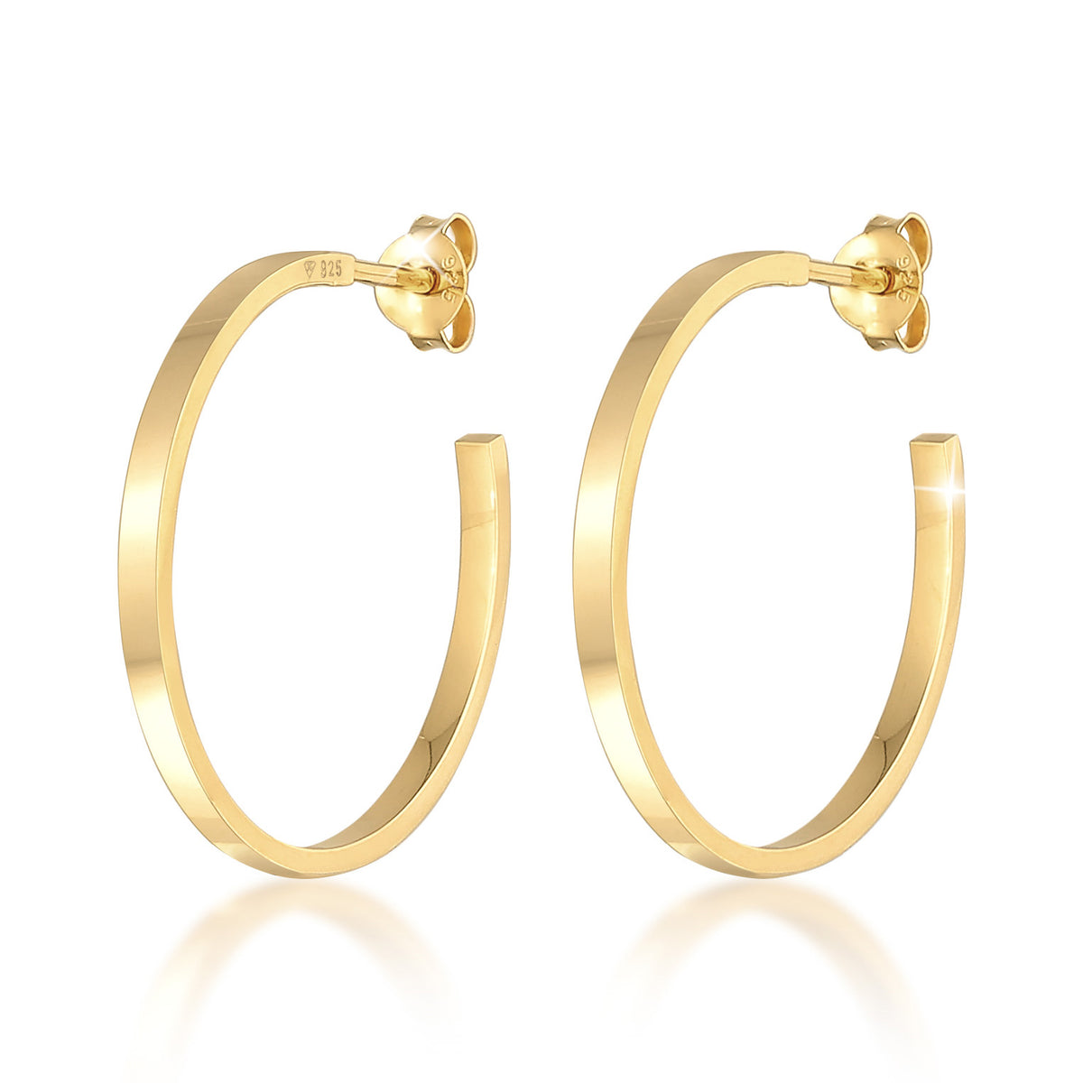 Gold - Elli | Creolen Basic | 925er Sterling Silber
