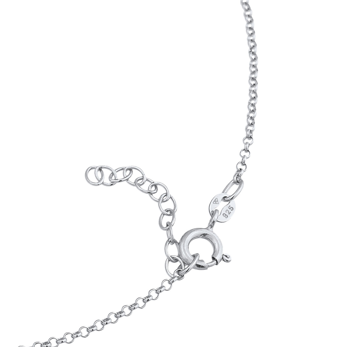 Silber - Elli | Fußkettchen Plättchen | 925er Sterling Silber