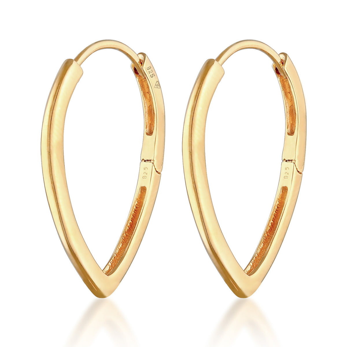 Gold - Elli | Creolen Tropfen | 925er Sterling Silber
