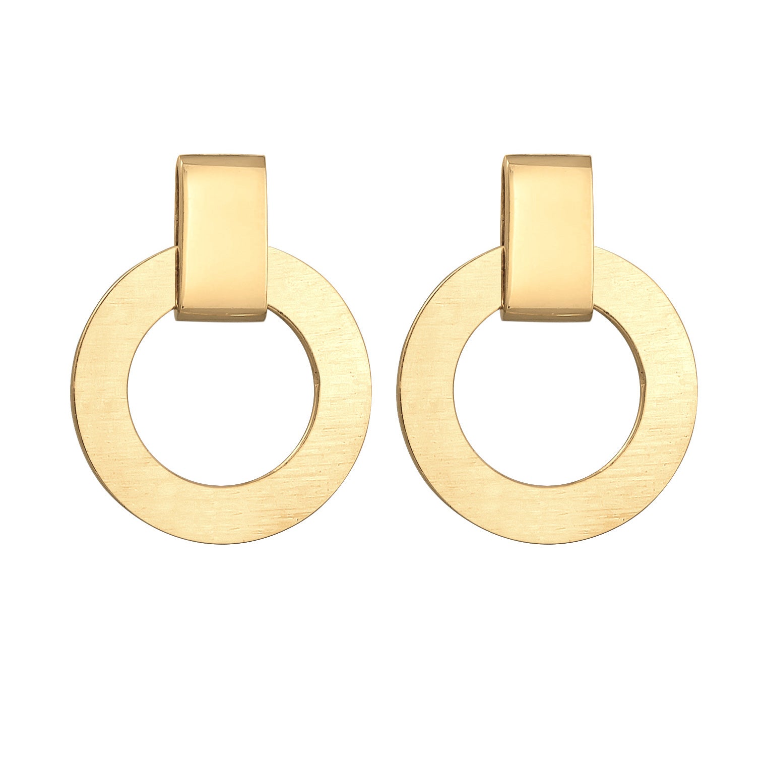 Gold - Elli | Ohrstecker Rund | 925er Sterling Silber