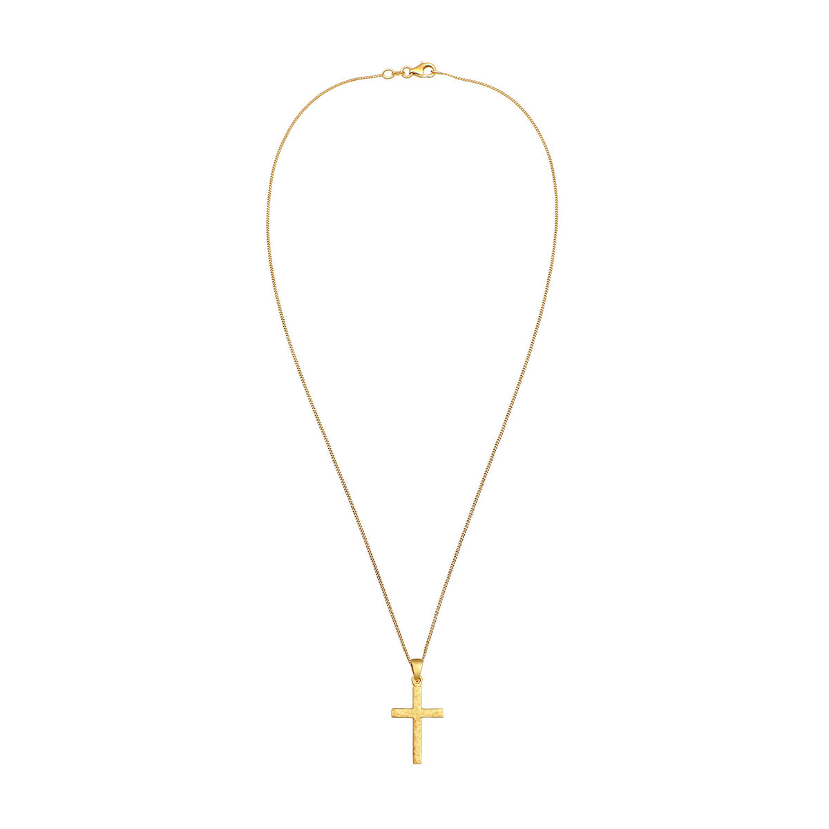 Gold - Elli | Halskette Kreuz | 925er Sterling Silber vergoldet