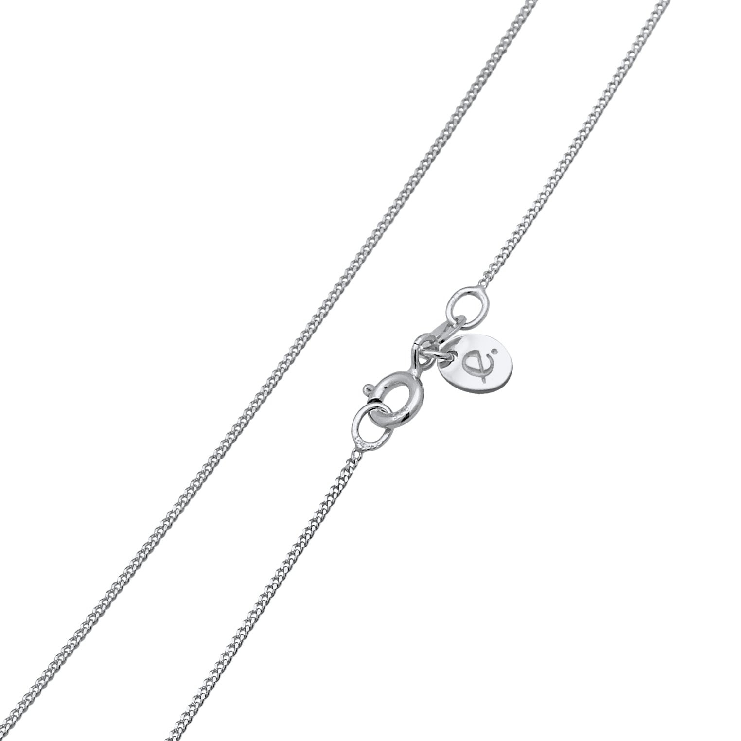 Silber - Elli PREMIUM | Halskette Solitär | Regenbogen-Mondstein (Weiß) | 925er Sterling Silber