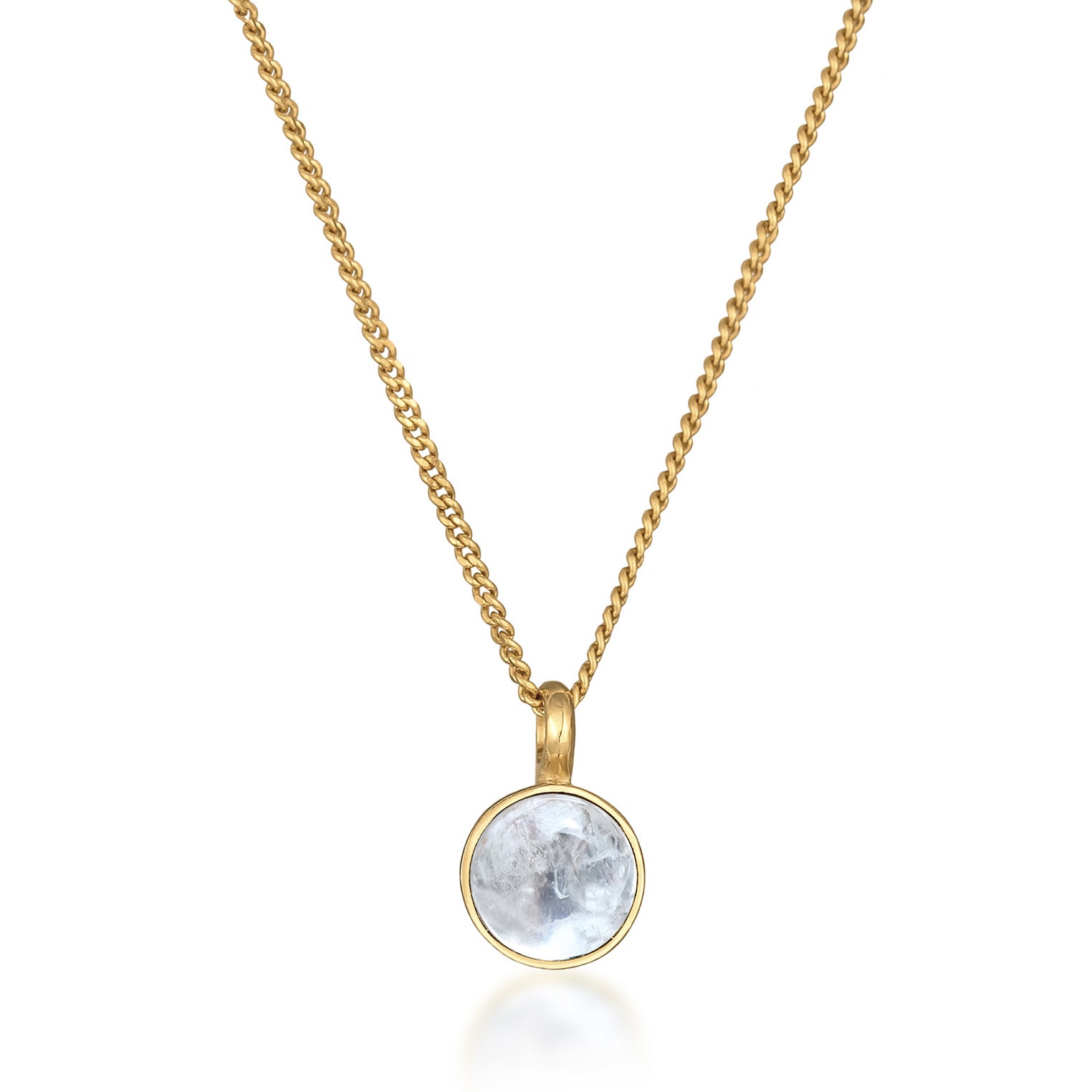 Gold - Elli PREMIUM | Halskette Solitär | Kristall (Weiß) | 925er Sterling Silber Vergoldet