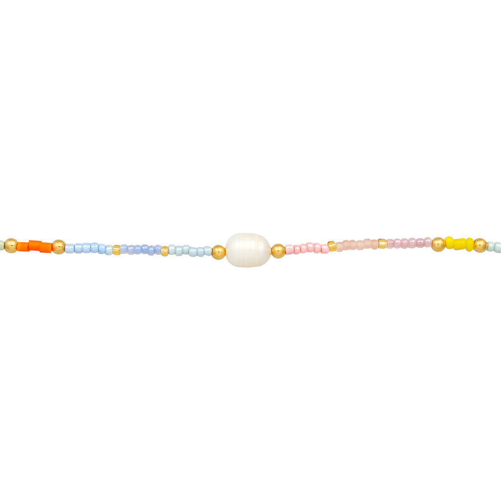 Gold - Elli | Choker Beads | Süßwasserzuchtperle | 925er Sterling Silber Vergoldet