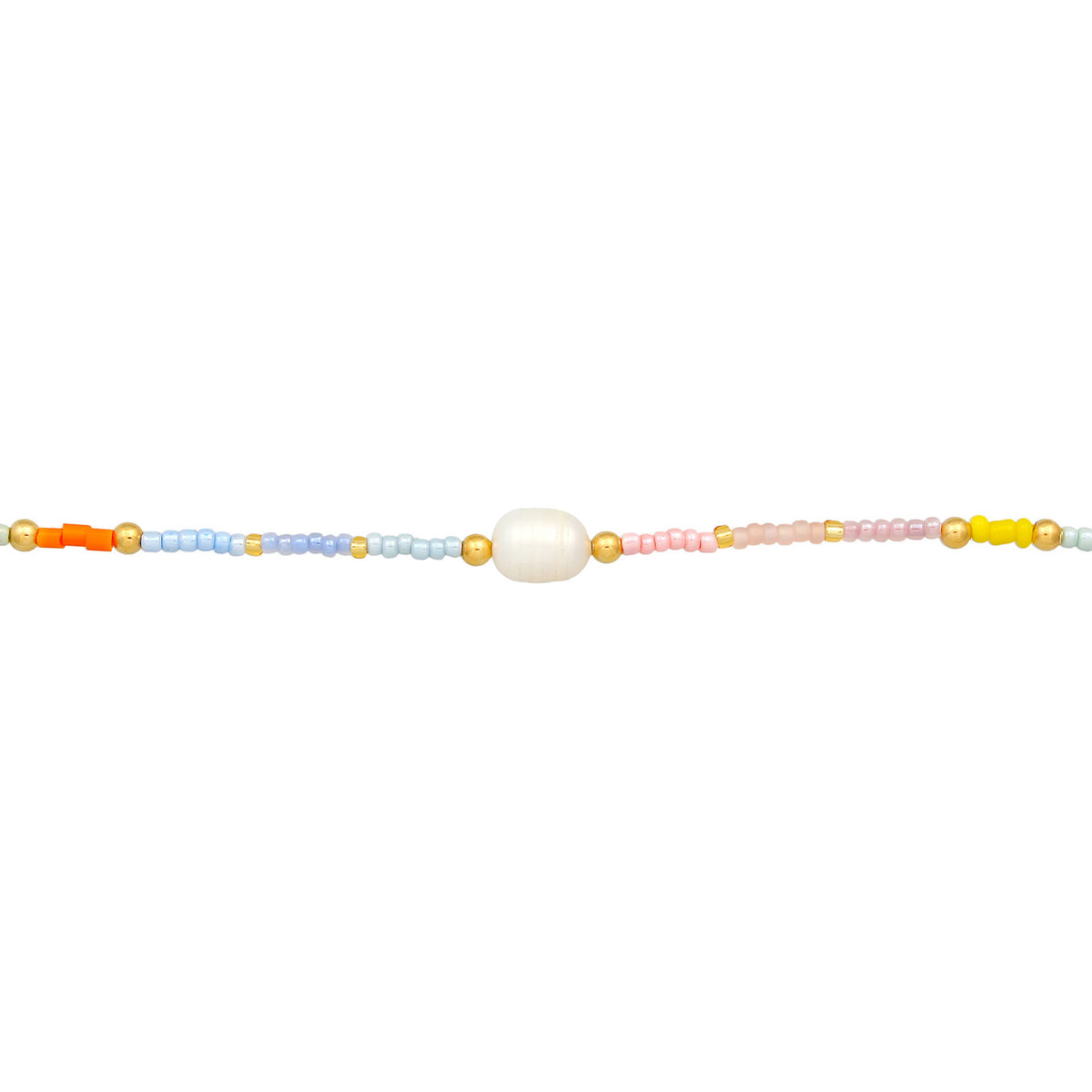 Gold - Elli | Choker Beads | Süßwasserzuchtperle | 925er Sterling Silber Vergoldet