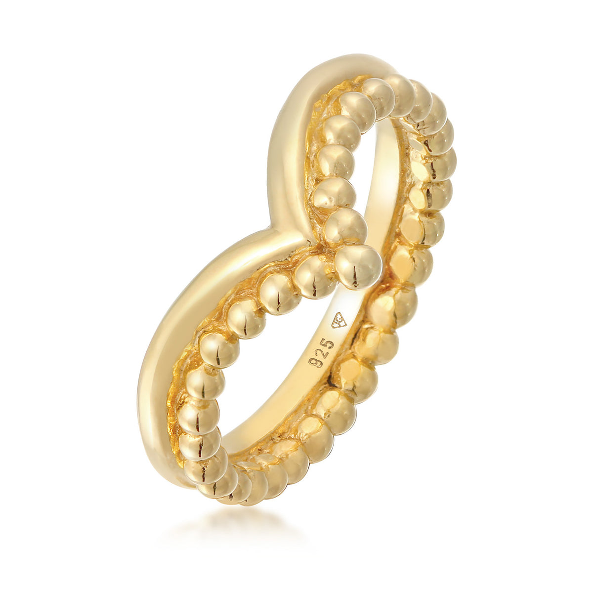 Gold - Elli | Stapelring Kugeln | 925er Sterling Silber