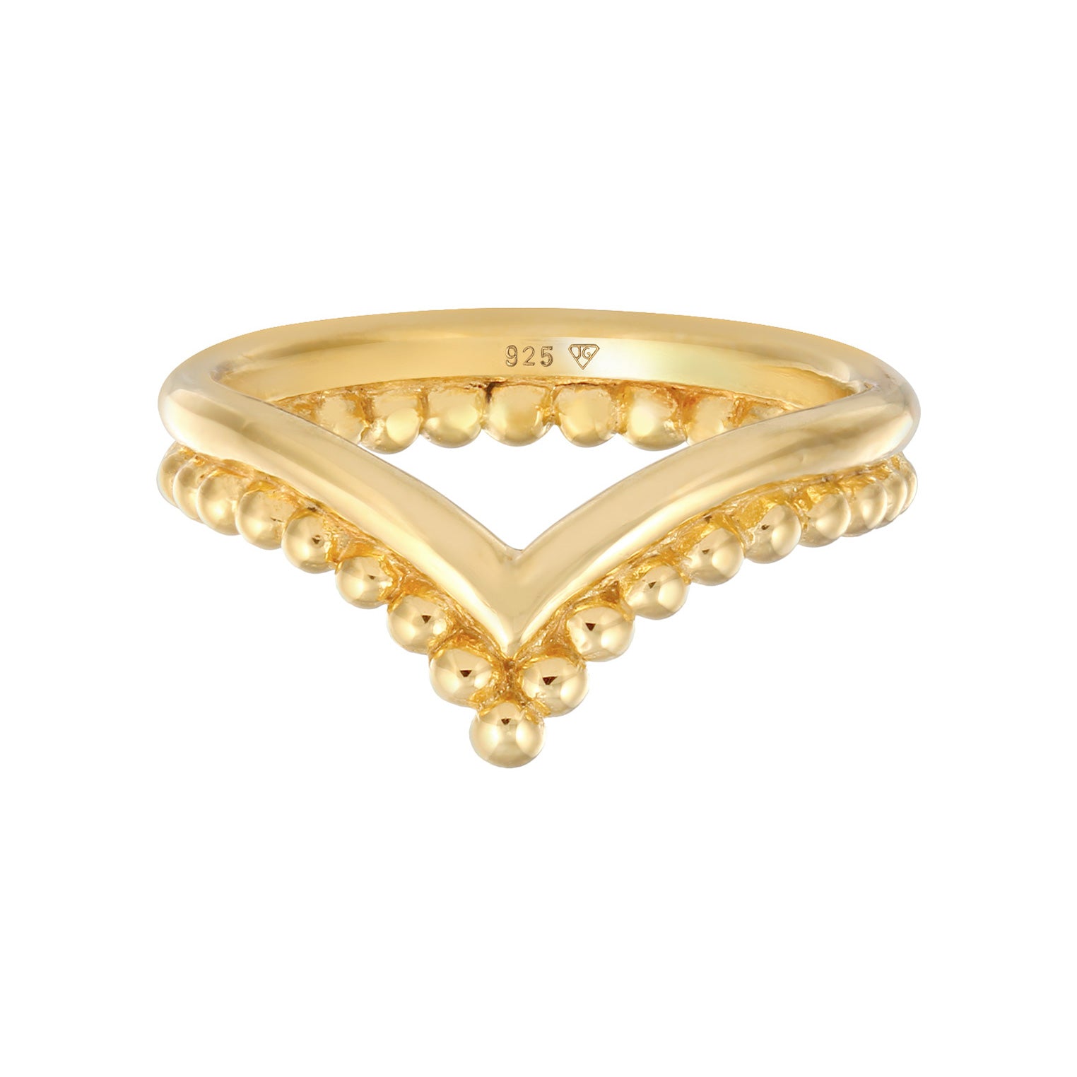 Gold - Elli | Stapelring Kugeln | 925er Sterling Silber