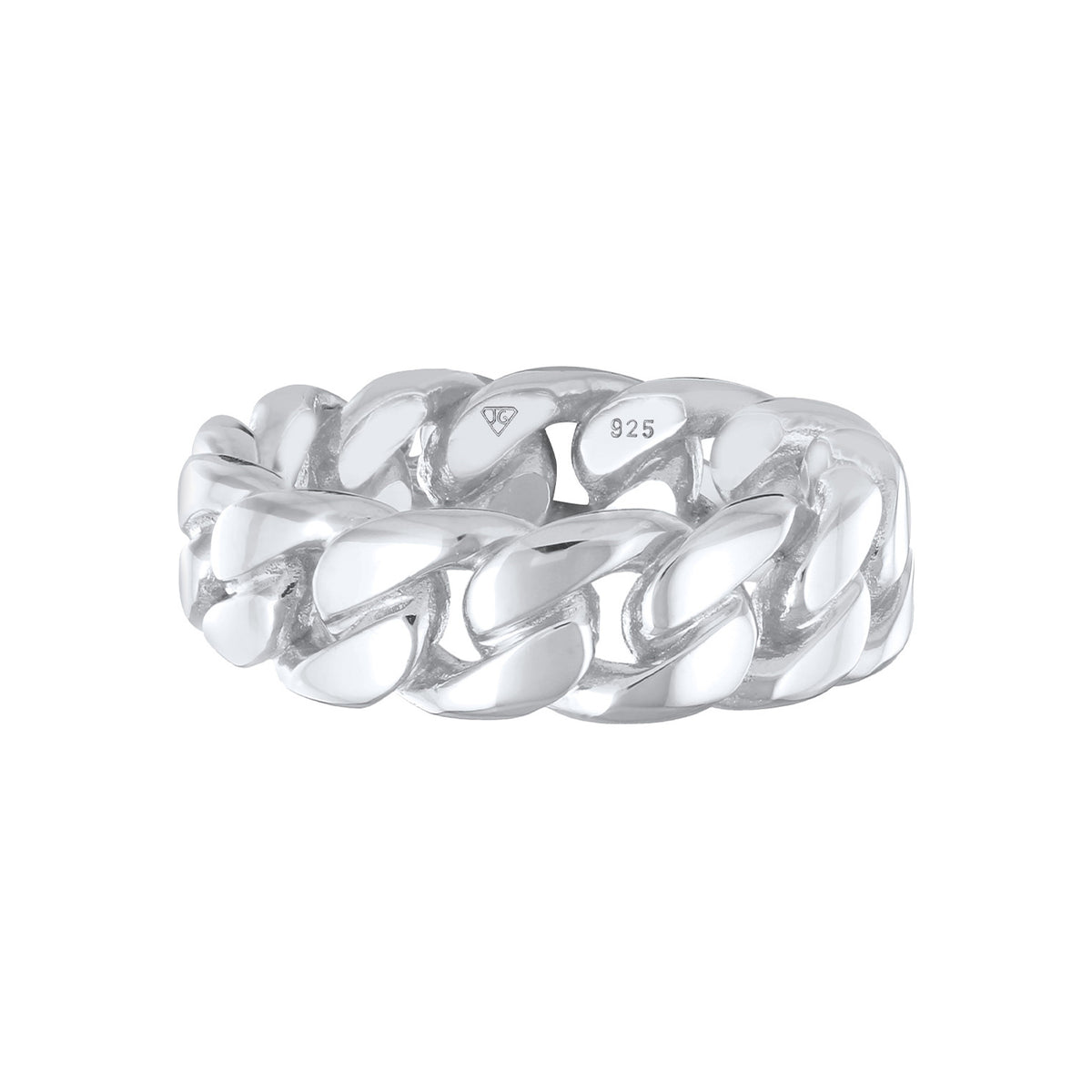 Silber - Elli | Bandring Chain | 925er Sterling Silber Vergoldet