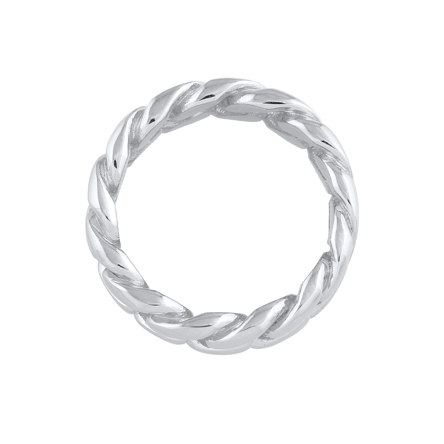 Silber - Elli | Bandring Chain | 925er Sterling Silber Vergoldet