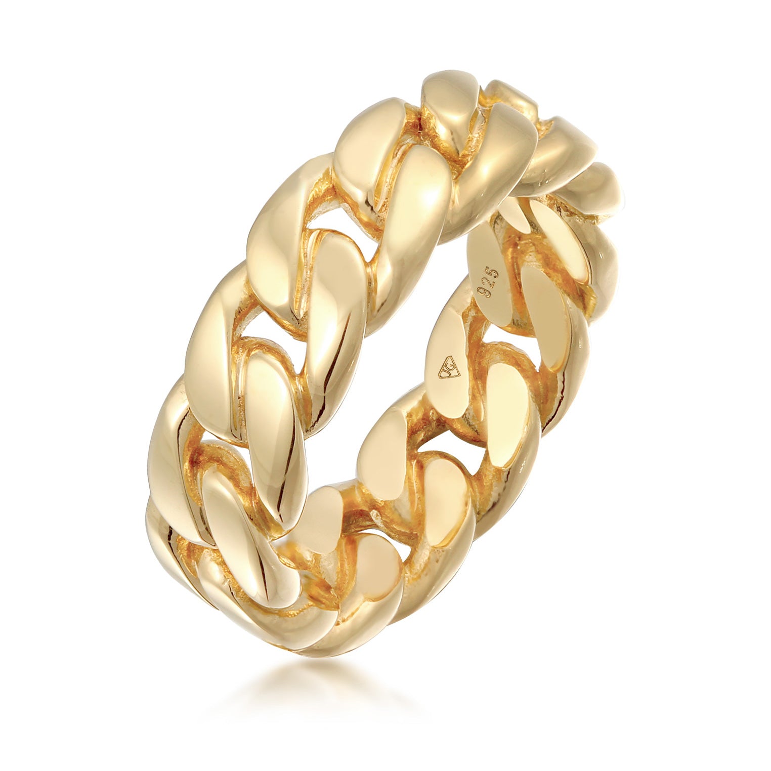 Gold - Elli | Bandring Chain | 925er Sterling Silber