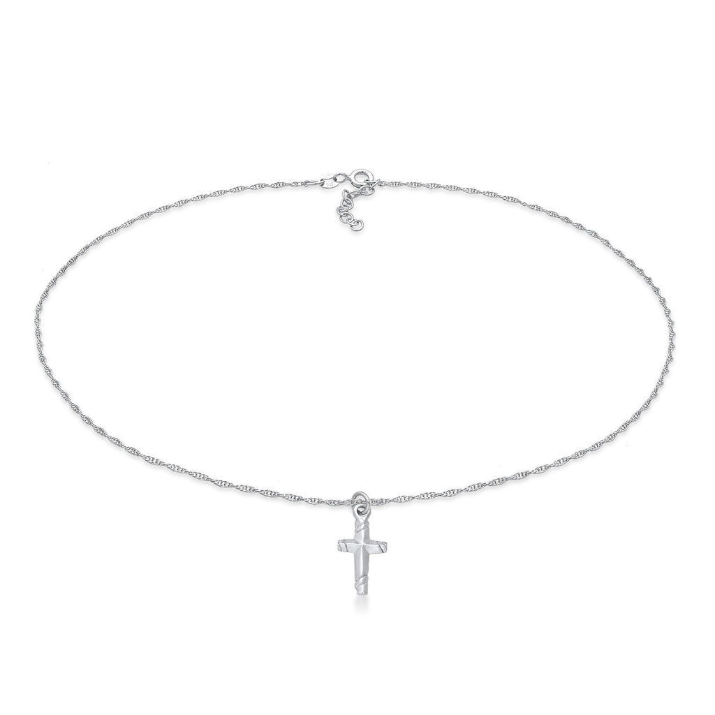 Silber - Elli | Choker Kreuz | 925er Sterling Silber