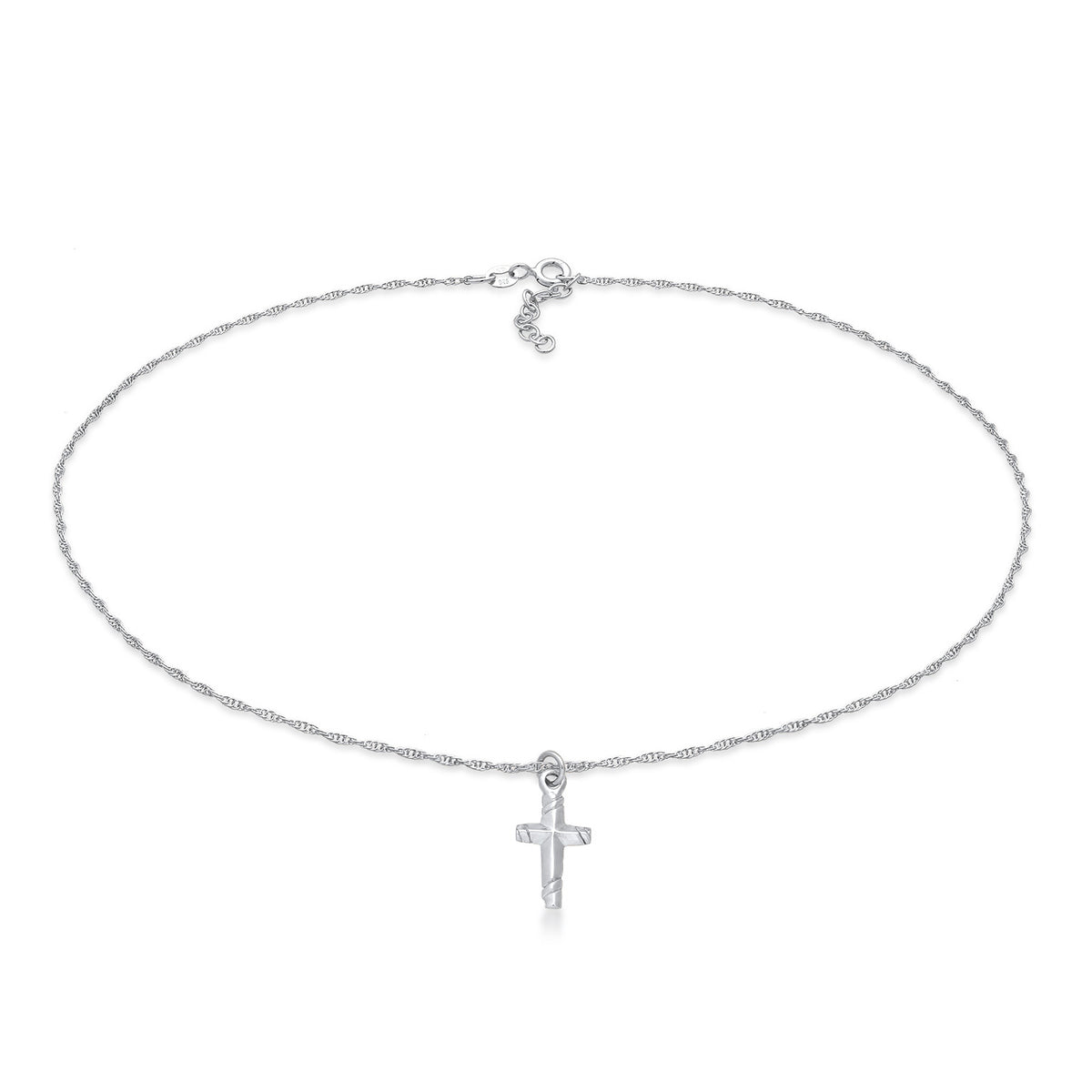 Silber - Elli | Choker Kreuz | 925er Sterling Silber