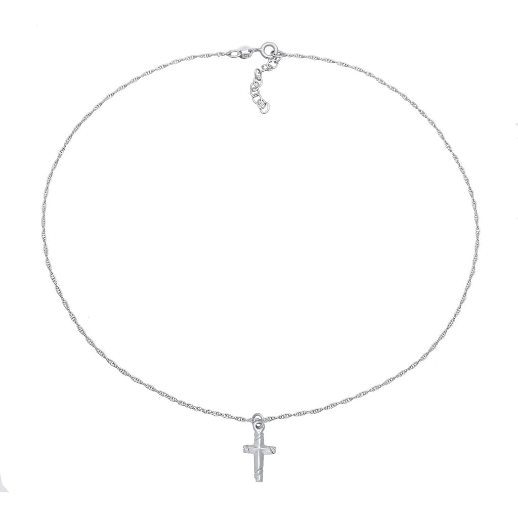 Silber - Elli | Choker Kreuz | 925er Sterling Silber