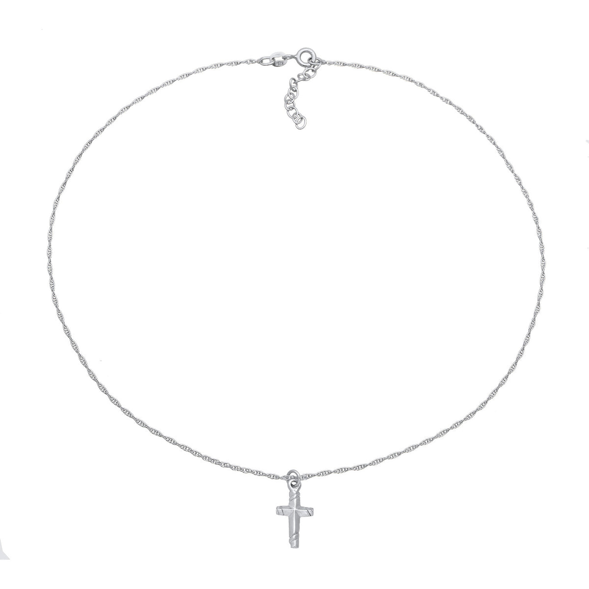 Silber - Elli | Choker Kreuz | 925er Sterling Silber