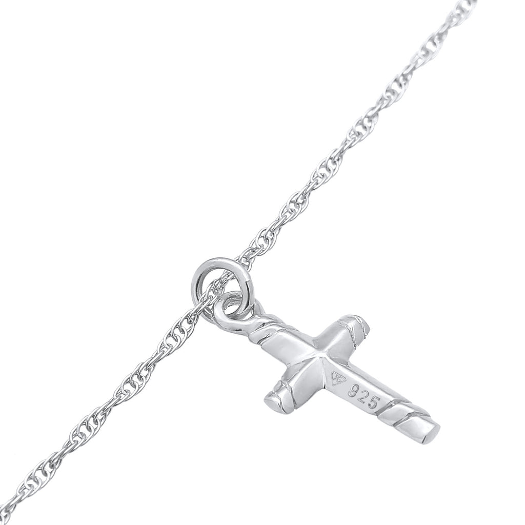 Silber - Elli | Choker Kreuz | 925er Sterling Silber