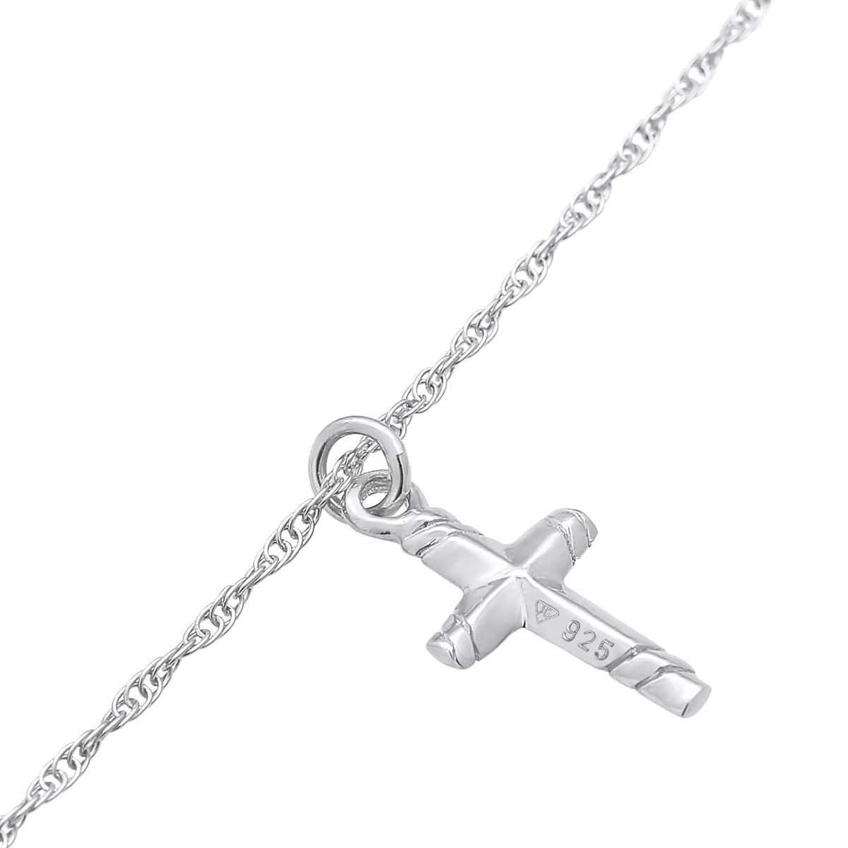 Silber - Elli | Choker Kreuz | 925er Sterling Silber