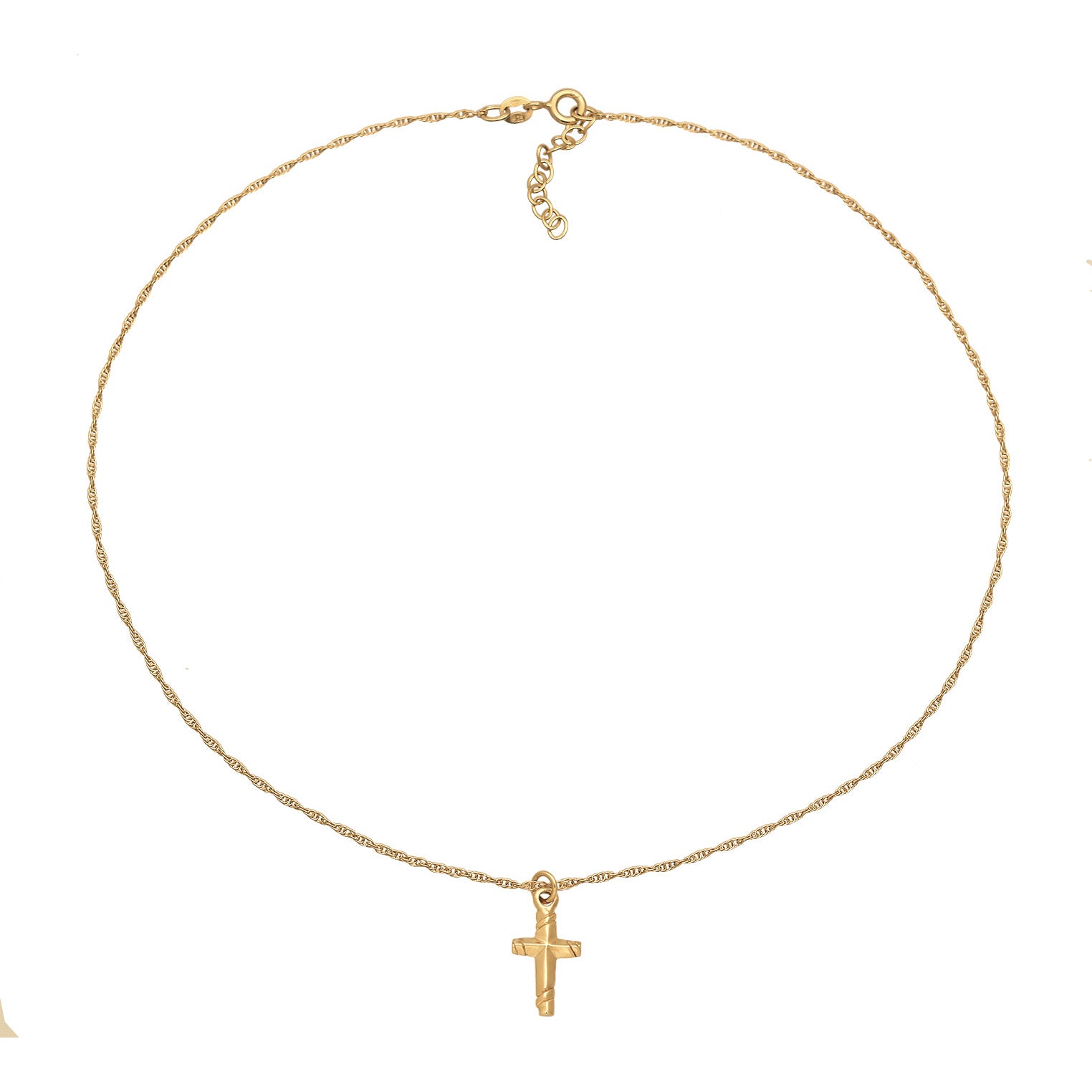 Gold - Elli | Choker Kreuz | 925er Sterling Silber