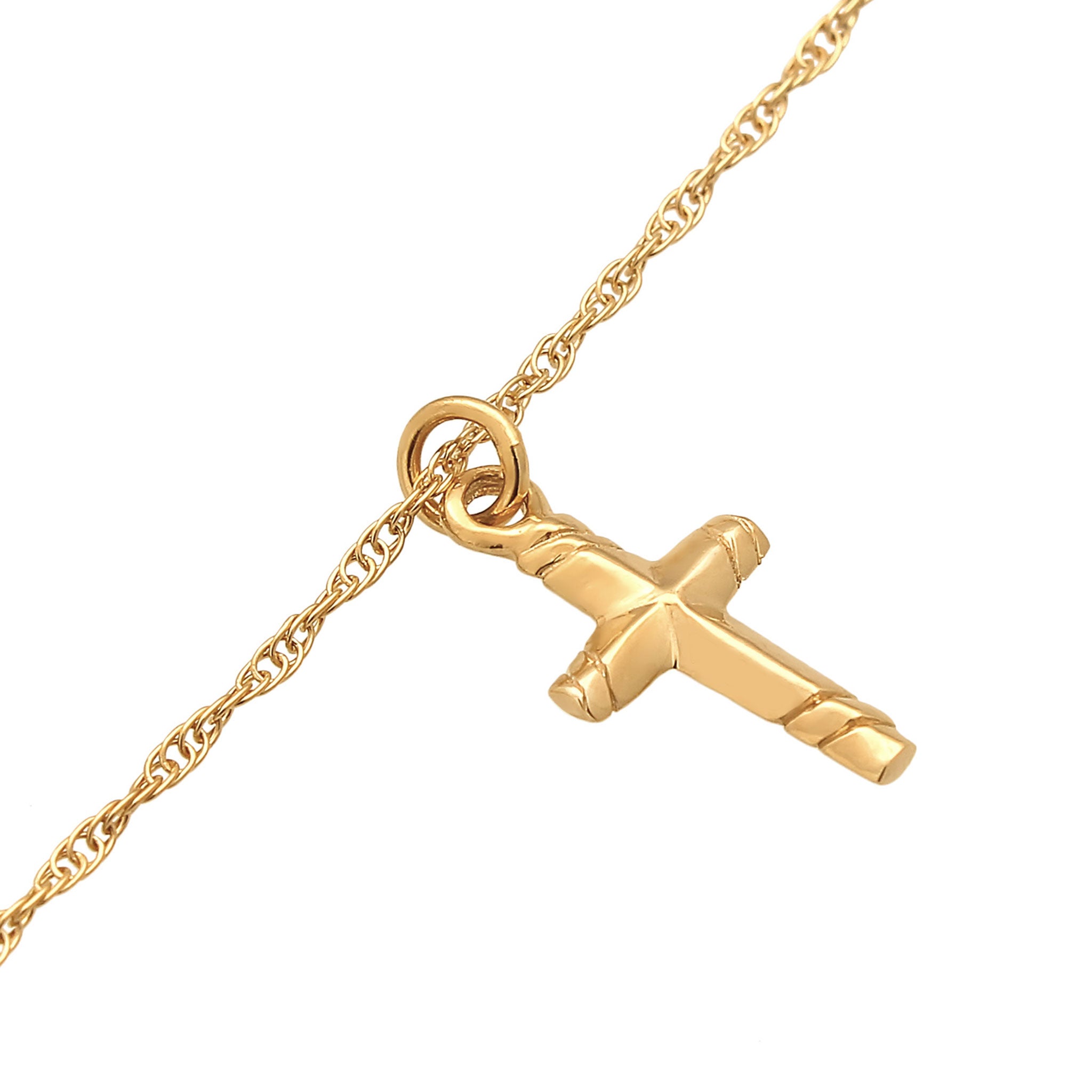 Gold - Elli | Choker Kreuz | 925er Sterling Silber