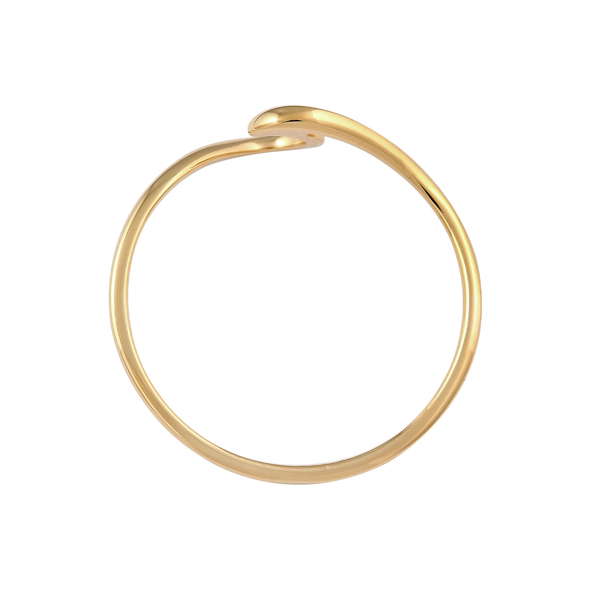 Gold - Elli PREMIUM | Ring Welle | 585er Gelbgold