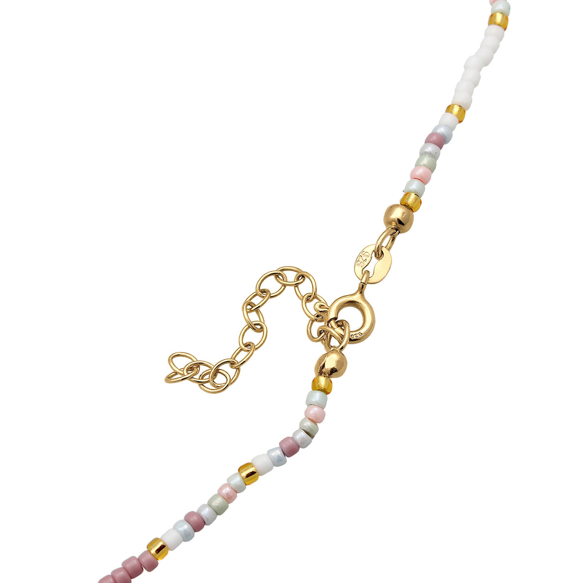 Gold - Elli | Choker Beads Herz | 925er Sterling Silber