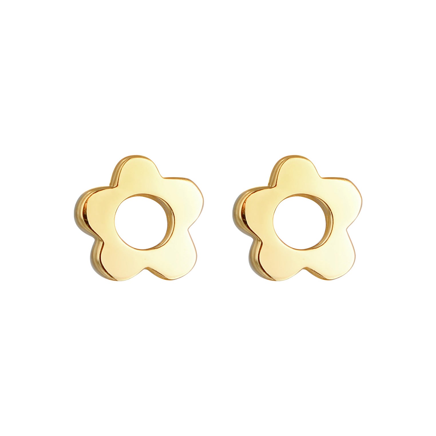 Gold - Elli | Ohrstecker Blume | 925er Sterling Silber