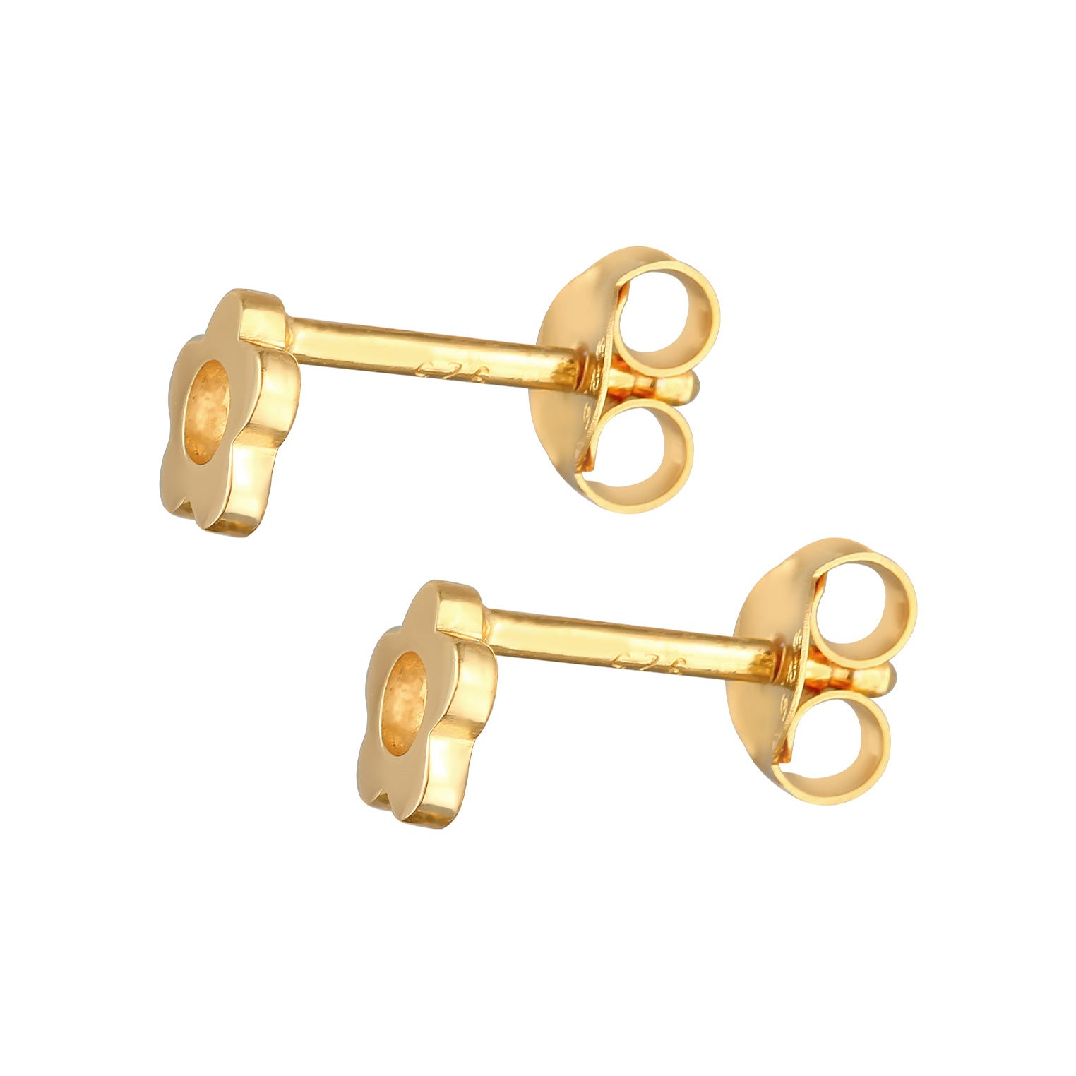 Gold - Elli | Ohrstecker Blume | 925er Sterling Silber