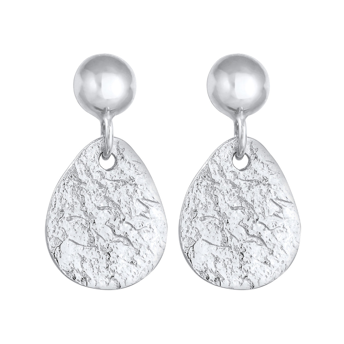 Silber - Elli | Ohrhänger Tropfen Organic | 925er Sterling Silber