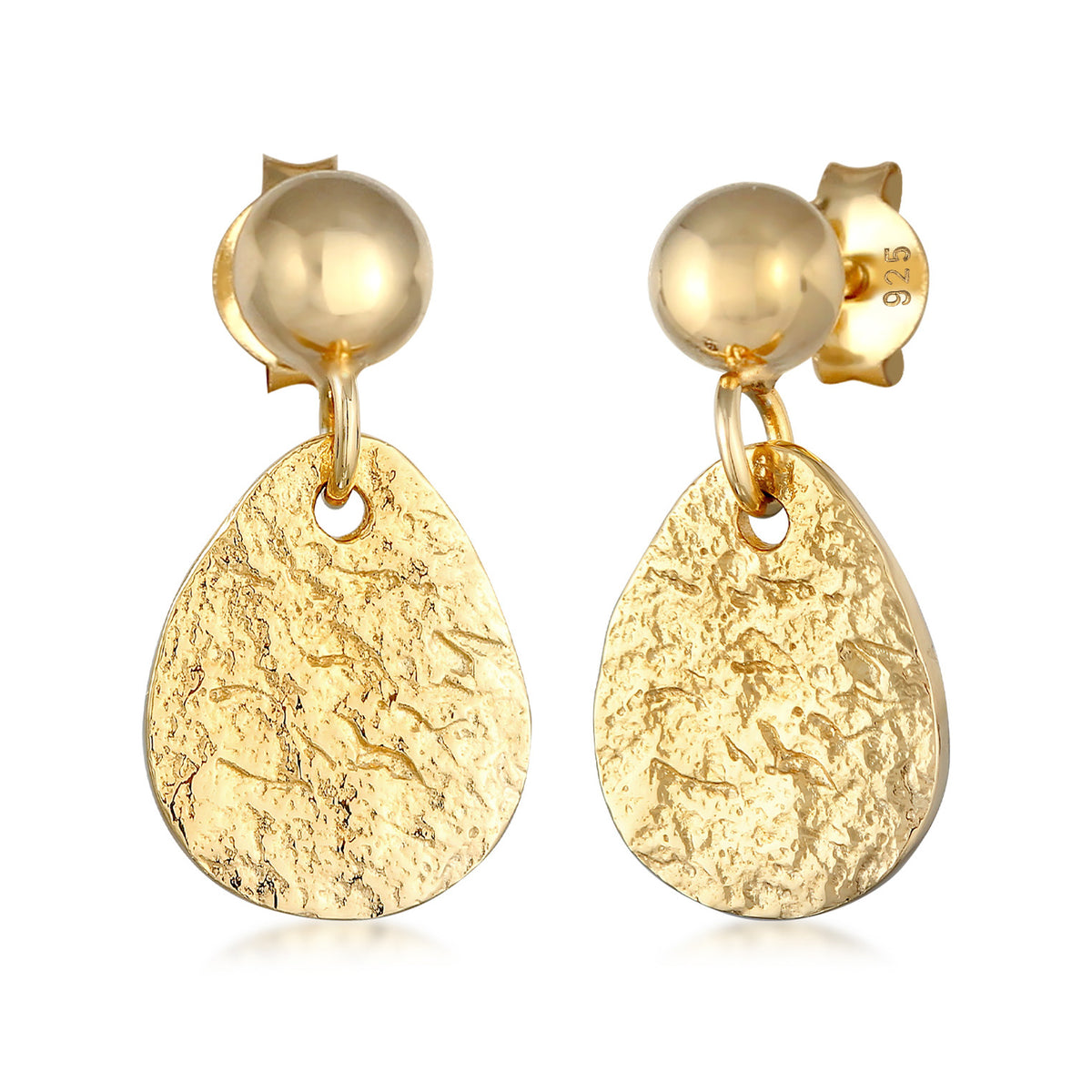 Gold - Elli | Ohrhänger Tropfen | 925er Sterling Silber