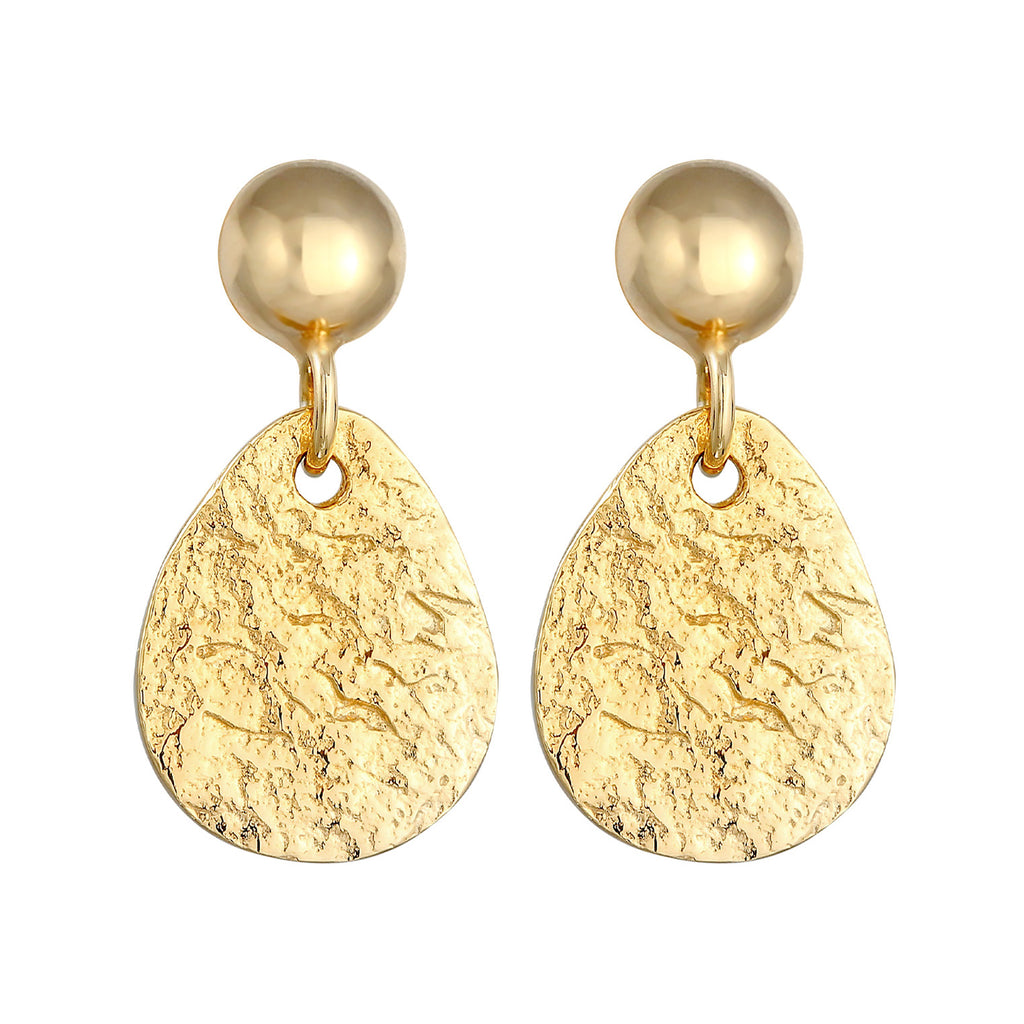 Gold - Elli | Ohrhänger Tropfen | 925er Sterling Silber